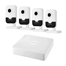Комплект IP-відеоспостереження на 4 камери Hikvision IP-Video Kit 4x4Mp (C) Mic WiFi