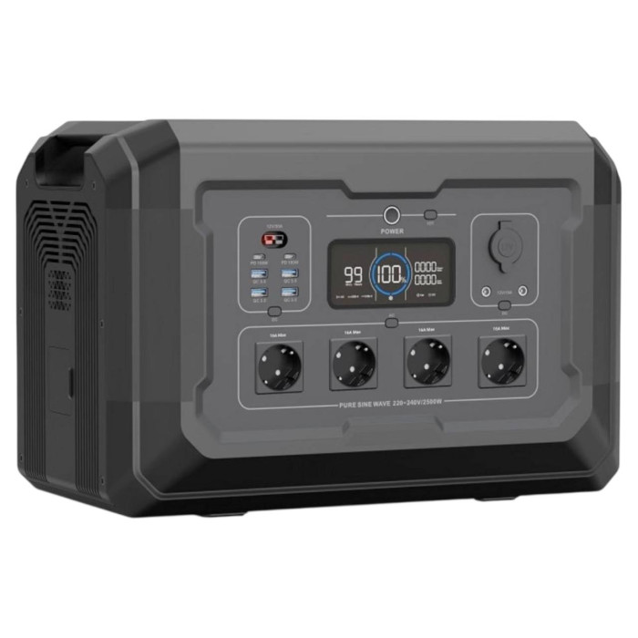 Зарядна станція портативна SOUOP S2 2048Wh 2500w Чорний (Black)