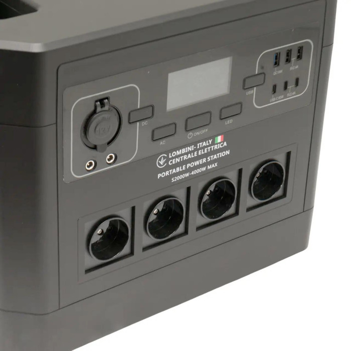 Зарядна станція LOMBINI S2000-4000W Чорний (Black)