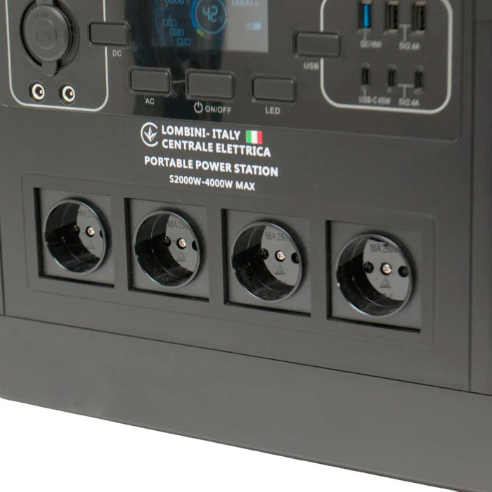 Зарядна станція LOMBINI S2000-4000W Чорний (Black)