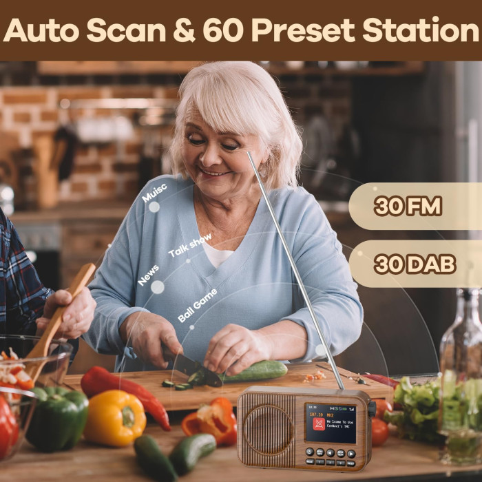 Портативне DAB/DAB Plus/FM радіо Arafuna DR112T