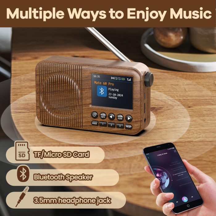 Портативне DAB/DAB Plus/FM радіо Arafuna DR112T