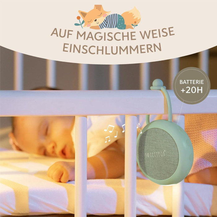 Дитячий генератор білого шуму Sweety Fox Baby White Noise Machine Green