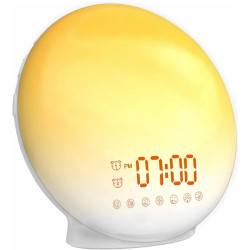 Світловий будильник Wake Up Light ACA-002-B з імітацією сходу та заходу сонця, подвійним будильником і 7 ​​природних звуків