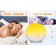 Світловий будильник Wake Up Light ACA-002-B з імітацією сходу та заходу сонця, подвійним будильником і 7 ​​природних звуків