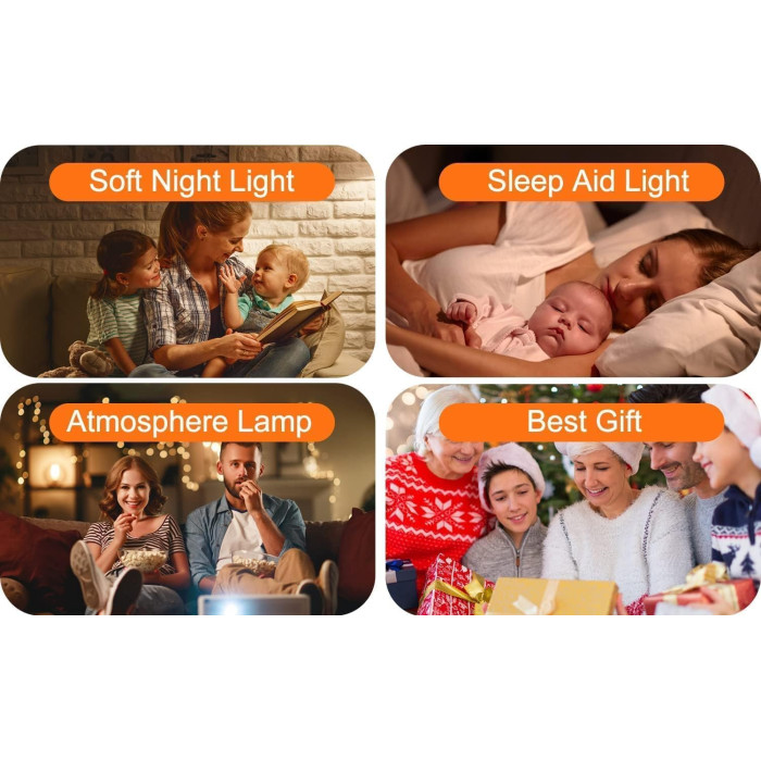 Світловий будильник Wake Up Light ACA-002-B з імітацією сходу та заходу сонця, подвійним будильником і 7 ​​природних звуків