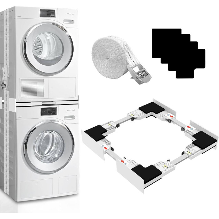 Універсальний комплект для встановлення пральних машин та сушарок Watchen machine and Dryer White