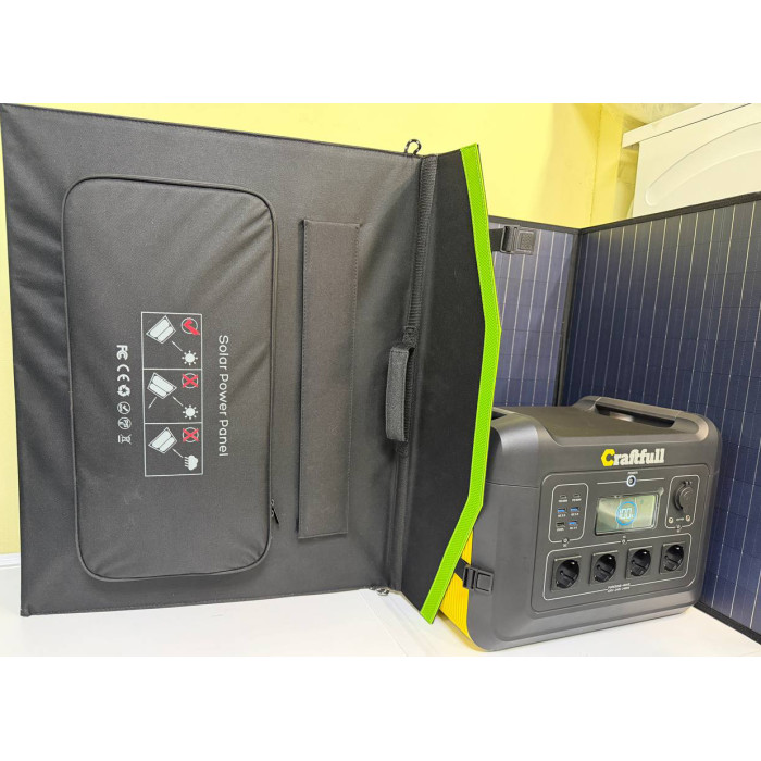 Зарядна станція Craftfull CP-2400 із сонячною панеллю