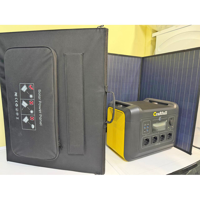 Зарядна станція Craftfull CP-2400 із сонячною панеллю