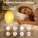 Світловий будильник YAZEKY Wake Up Light імітацією сходу та заходу сонця, FM-раді, подвійним будильником і 7 ​​природних звуків