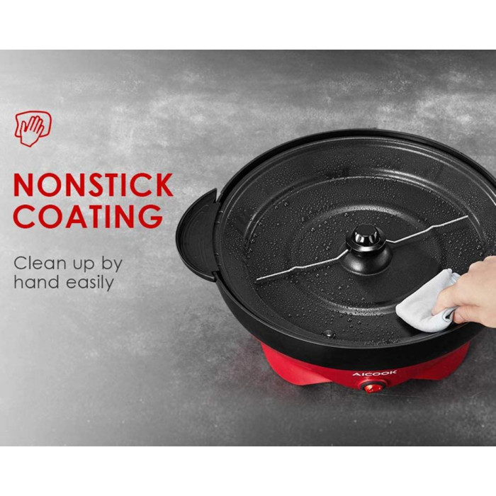 Домашня попкорниця електрична Aicook RH-906 Red