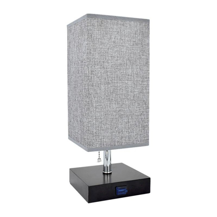 USB-ліжкова настільна лампа (Торшер) Grey Square Fab