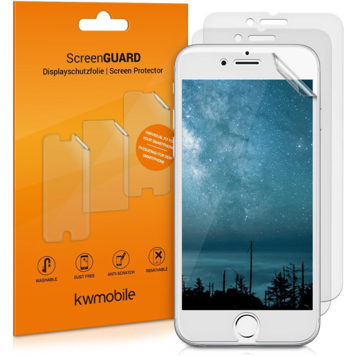 Захисна плівка для екрану Kwmobile 3x з матовим і покриттям антивідблиску для Apple iPhone 6/6S/7/8