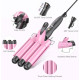 Потрійна плойка (щипці для укладання волосся) Bestope Hair Waver HE-19 Pink