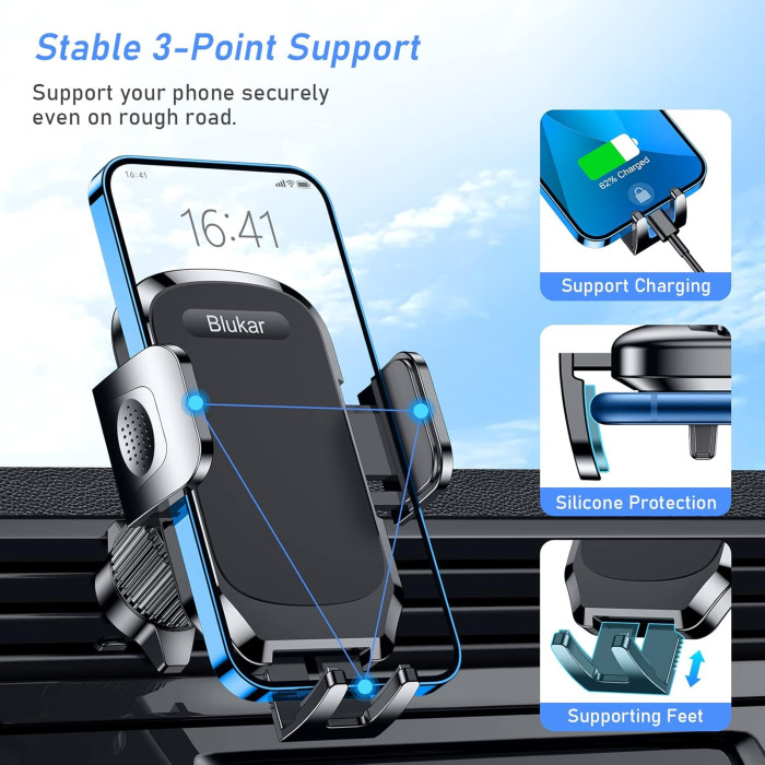 Автомобільний утримувач для телефону Blukar K9779 Black