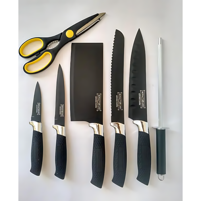 Набір кухонних ножів Royalty Line RL-BLK8-W