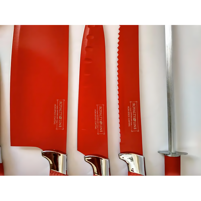 Набір кухонних ножів Royalty Line RL-RED8-W