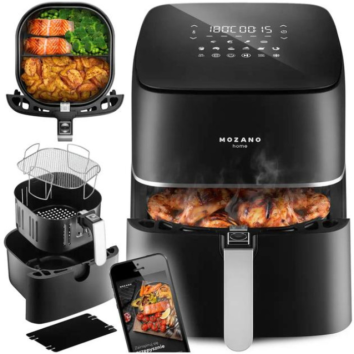 Аерофритюрка (мультипіч) Mozano Air Fry Master AGD/FRY/02#SRE Black