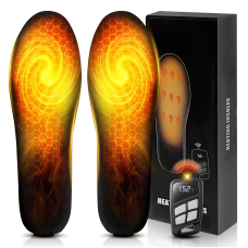 Устілки з підігрівом бездротові Heating Insoles з пультом керування Чорний (Black)
