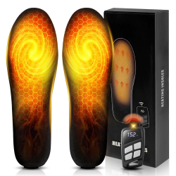 Стельки с подогревом беспроводные Heating Insoles с пультом управления Черный (Black)