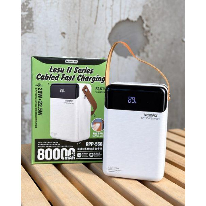 Повербанк REMAX RPP-566 80000 mAh Білий (White)