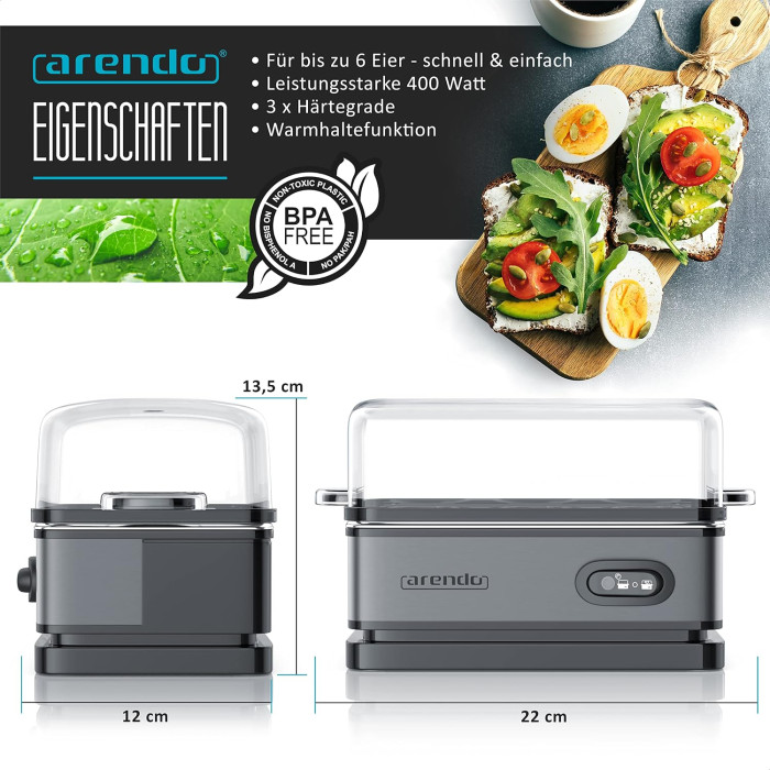 Яйцеварка Arendo 303231 Sixcook Grau