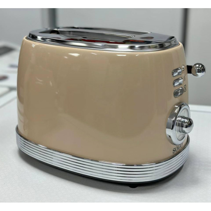 Тостер у стилі ретро SOGO TOS-SS-5470 Beige з нержавіючої сталі
