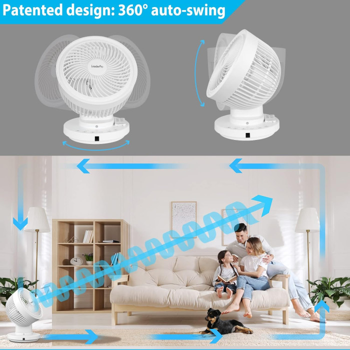 Настільний вентилятор LeaderPro FS08A White