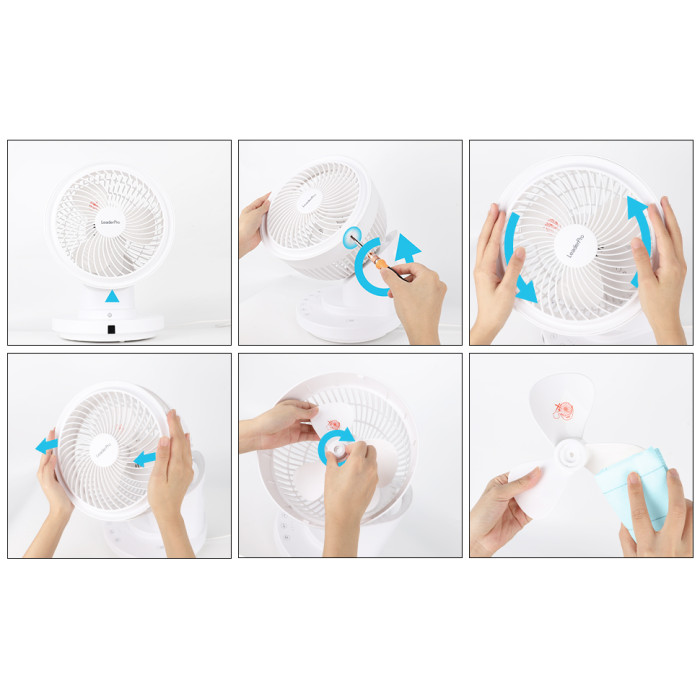 Настільний вентилятор LeaderPro FS08A White