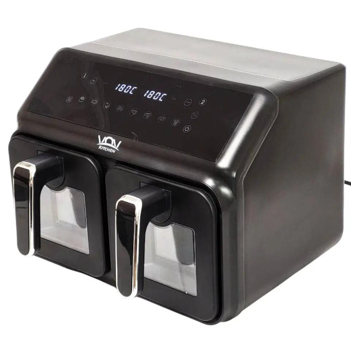 Аерофритюрка (мультипіч) двокамерна Vov VAF-850AP Black