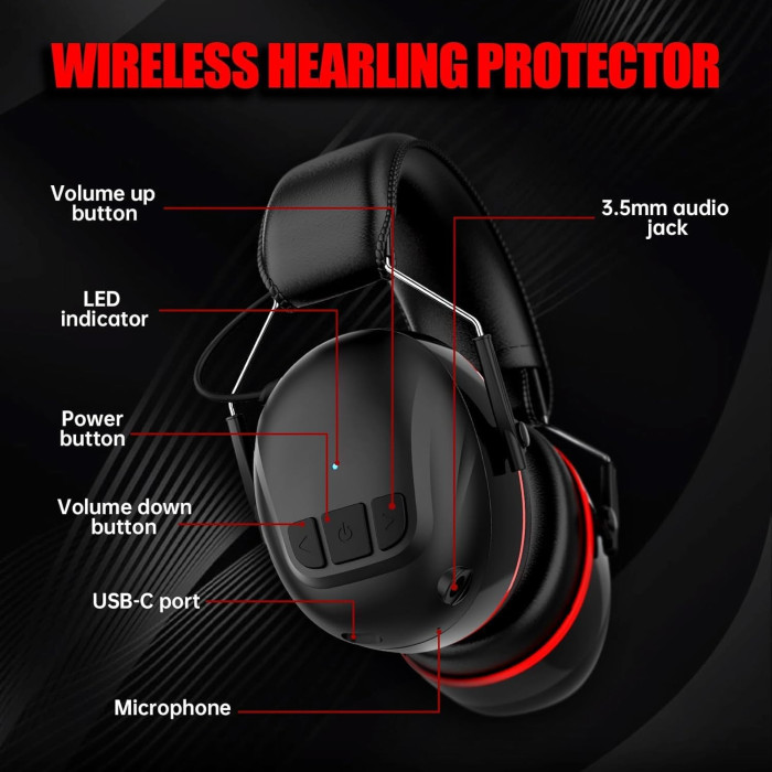 Протишумні захисні навушники Doohoeek Hearing Protector Version 6.0 Black