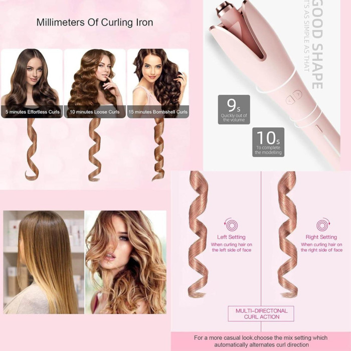Автоматична плойка для волосся Automatic Hair Curler XN-389 Pink