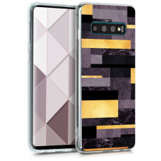 Силіконовий чохол Kwmobile TPU для Samsung Galaxy S10 Gold/Dark Grey/Black