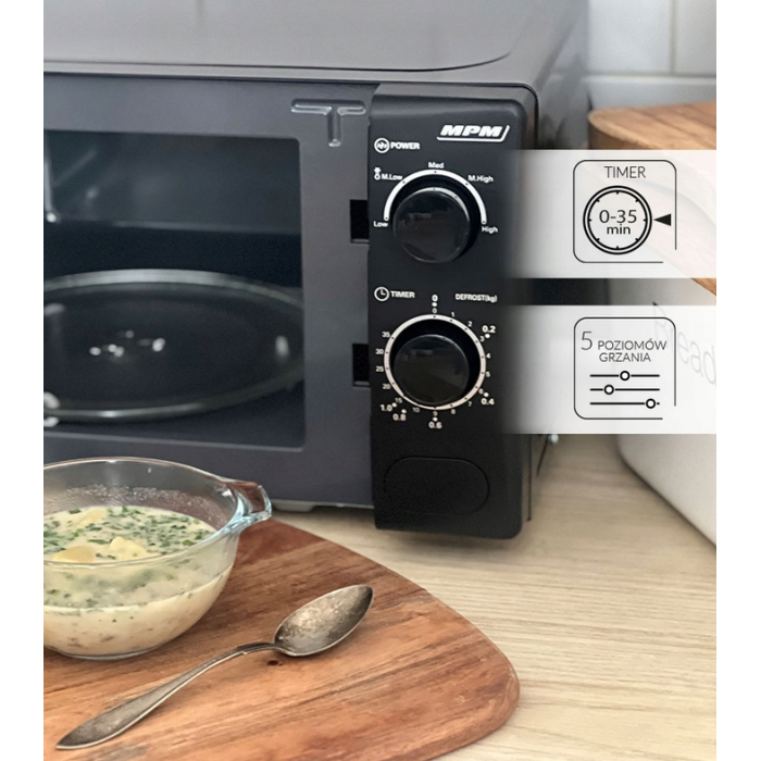 Мікрохвильова піч MPM MPM-20-KMM-12 Black