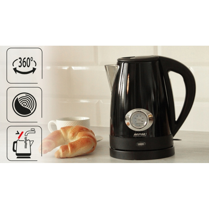Електрочайник із термометром MPM MCZ-108/C Black