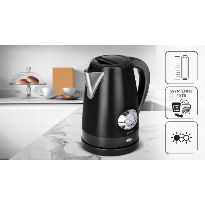 Електрочайник із термометром MPM MCZ-108/C Black