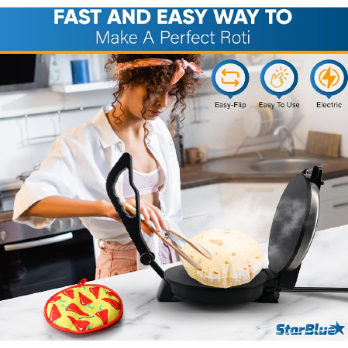Прилад для приготування коржів, чапаті, тортиль, роти StarBlue SB-BLA1120