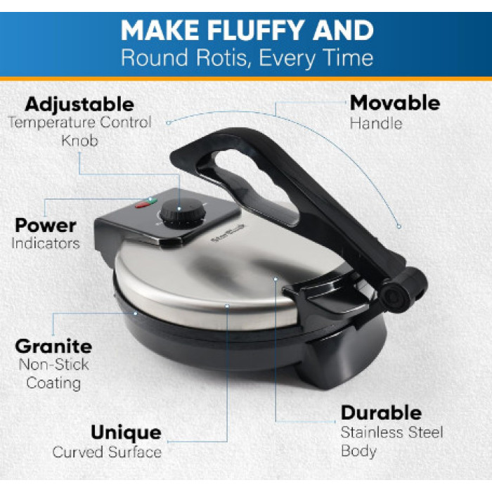 Прилад для приготування коржів, чапаті, тортиль, роти StarBlue SB-BLA1120