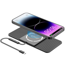 Магнітна бездротова зарядна панель POLMXS C11 Black