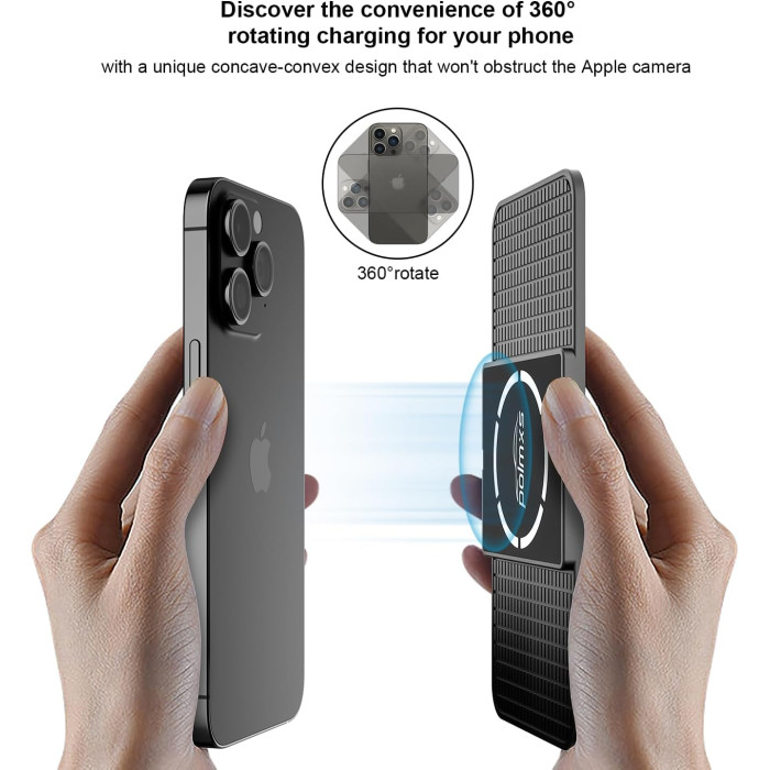 Магнітна бездротова зарядна панель POLMXS C11 Black