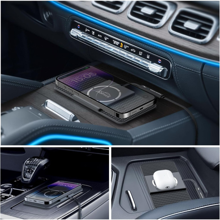 Магнітна бездротова зарядна панель POLMXS C11 Black