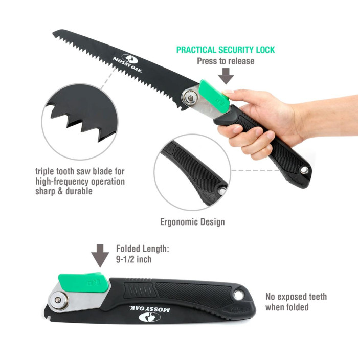 Складна багатофункціональна ручна пилка Mossy Oak