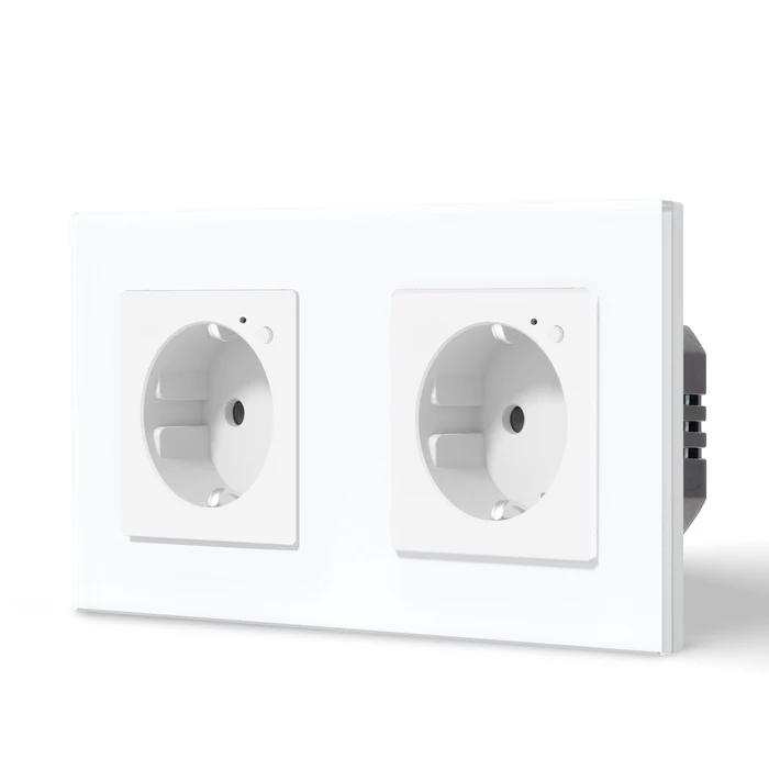 Розумна настінна розетка BSEED Zigbee Wall Socket з моніторингом енергії та захистом для дітей White