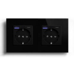 Розумна настінна розетка BSEED із вбудованим виходом USB-C з підтримкою швидкого заряджання 20 Вт Black