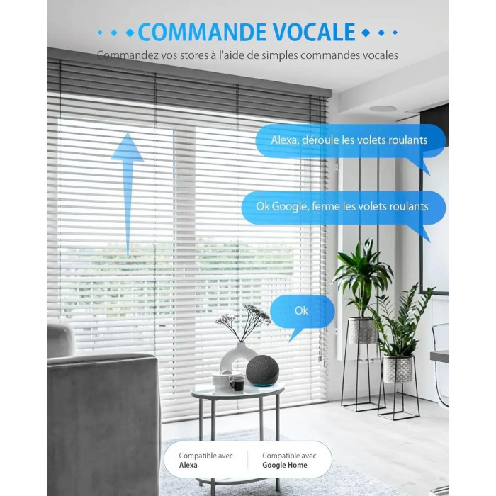 Розумний перемикач для ролет та жалюзі ALLEVOI CS01 6PCS White