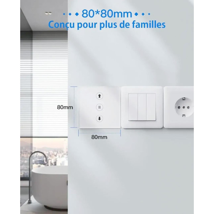 Розумний перемикач для ролет та жалюзі ALLEVOI CS01 6PCS White