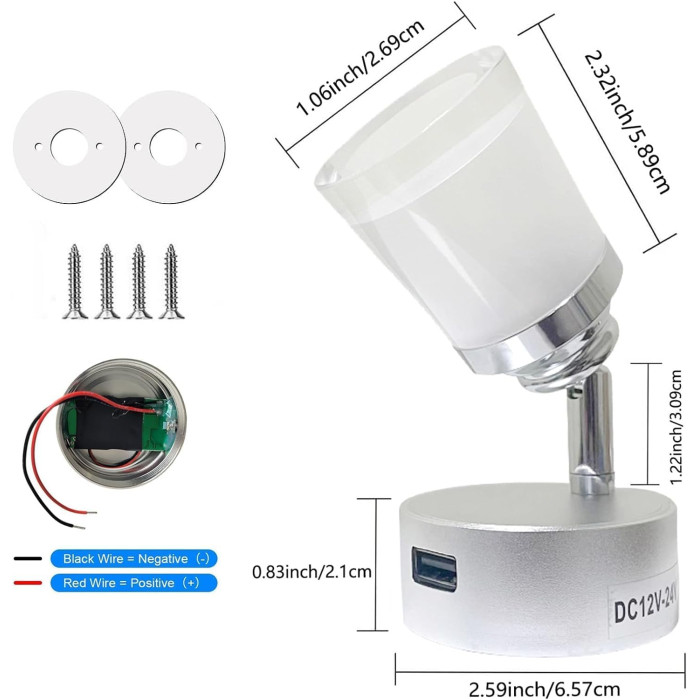 LED-лампа для читання та загального освітлення Intckwan 2PCS