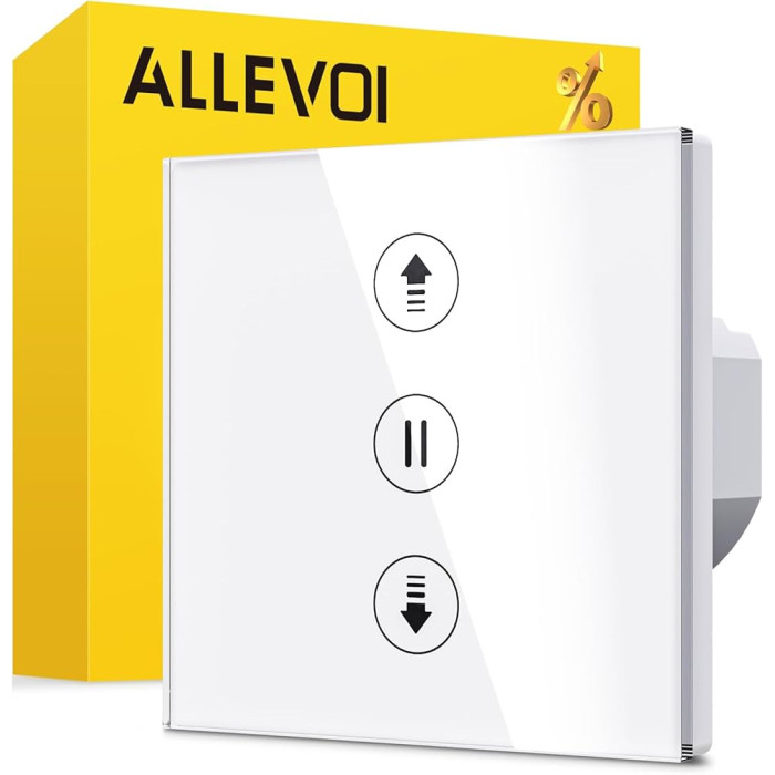 Розумний перемикач для ролет та жалюзі ALLEVOI CS02 White
