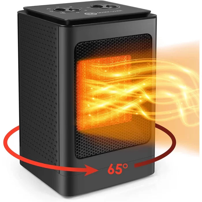 Портативный керамический тепловентилятор PTC-1500N1 Black
