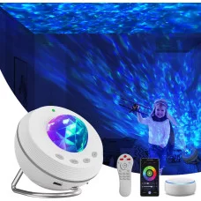 Звездный музыкальный проектор Galaxy Projector Wi-Fi White